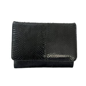 Authentic Snakeskin Clutch Black‎ NEW